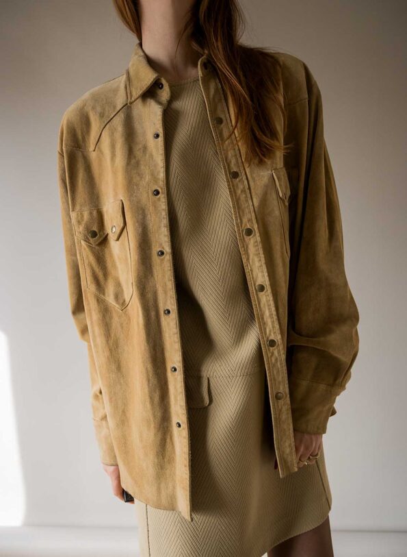 The suede light camel shirt - Size up to M - Image 5