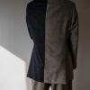 &II upcycled: The two tone blazer in beige and antra - Size up to 42 - Image 6