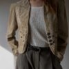 The light beige suede cropped jacket - Size up to 38 - Image 5