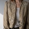 The light beige suede cropped jacket - Size up to 38 - Image 6