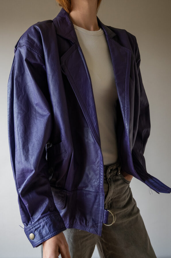 The purple leather jacket - Size up to 38 - Image 7