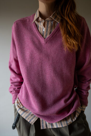 The pink melee fine knitted jumper - Size up to M