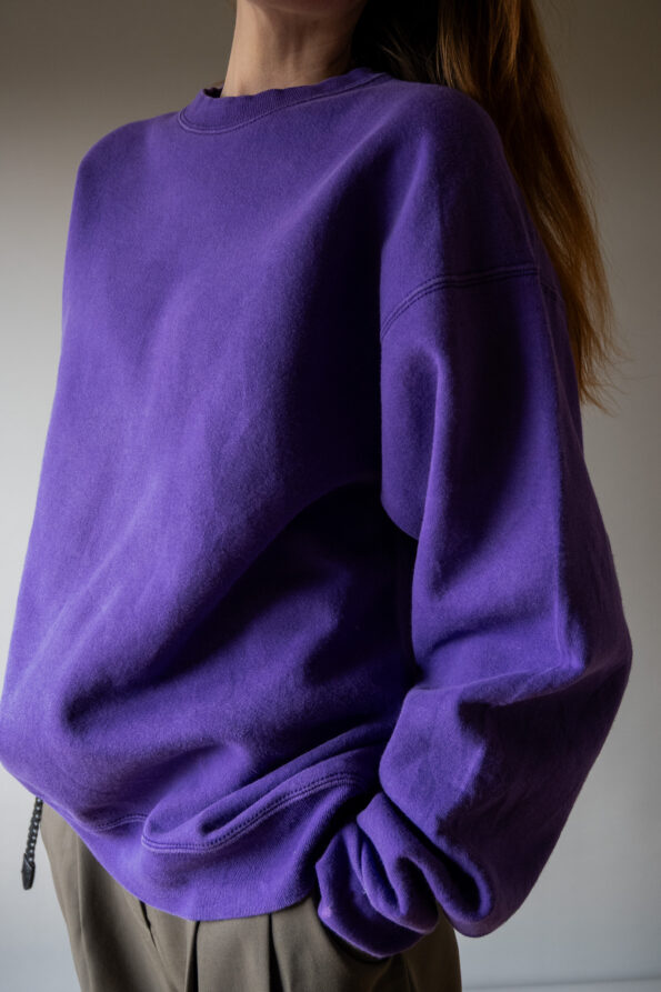 The deep purple vintage cotton sweat shirt - size up to XL