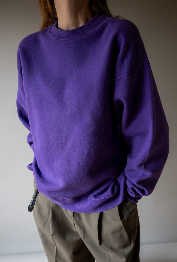 The deep purple vintage cotton sweat shirt - size up to XL - Image 4