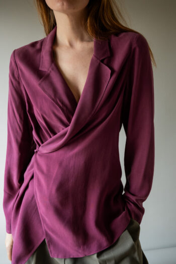 &II Upcycled: The 100% silk drape blouse - Size up to S