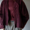 &II Upcycled: The Deep wine red suede cropped jacket - Size up to 42 - Image 6