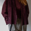 &II Upcycled: The Deep wine red suede cropped jacket - Size up to 42