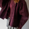 &II Upcycled: The Deep wine red suede cropped jacket - Size up to 42 - Image 2