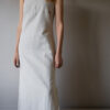 The beige cotton strap dress - Size up to 38