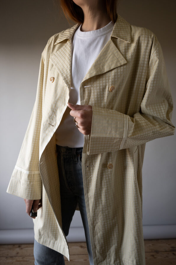 The light yellow pied de poule jacket - Size up to 40 - Image 4