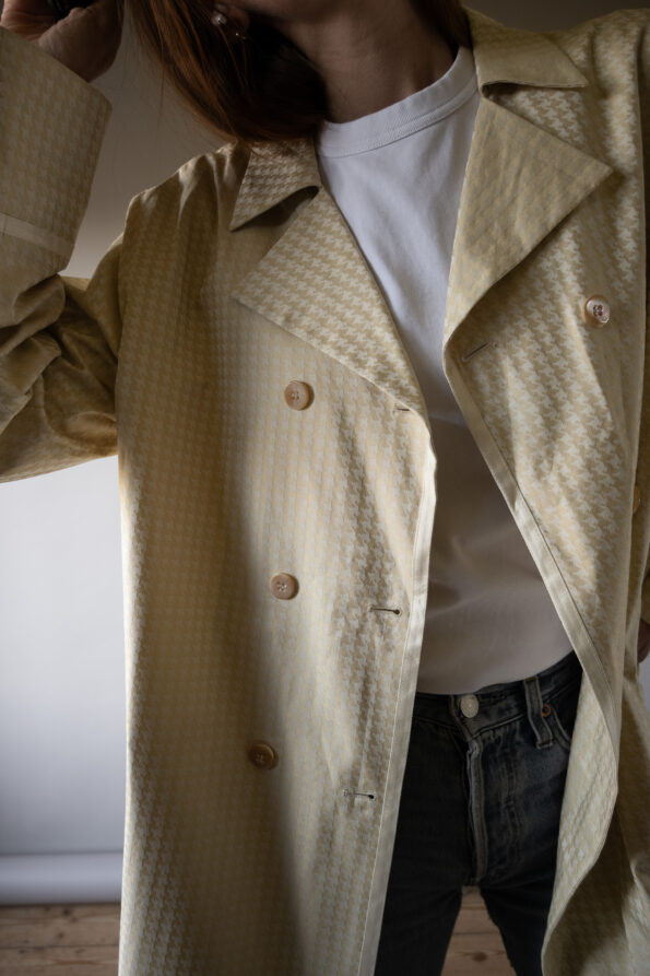 The light yellow pied de poule jacket - Size up to 40 - Image 2