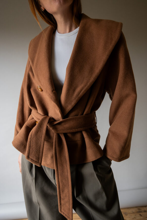 &II upcycled: the wide collar wool short jacket - Size up to 38 - Image 3