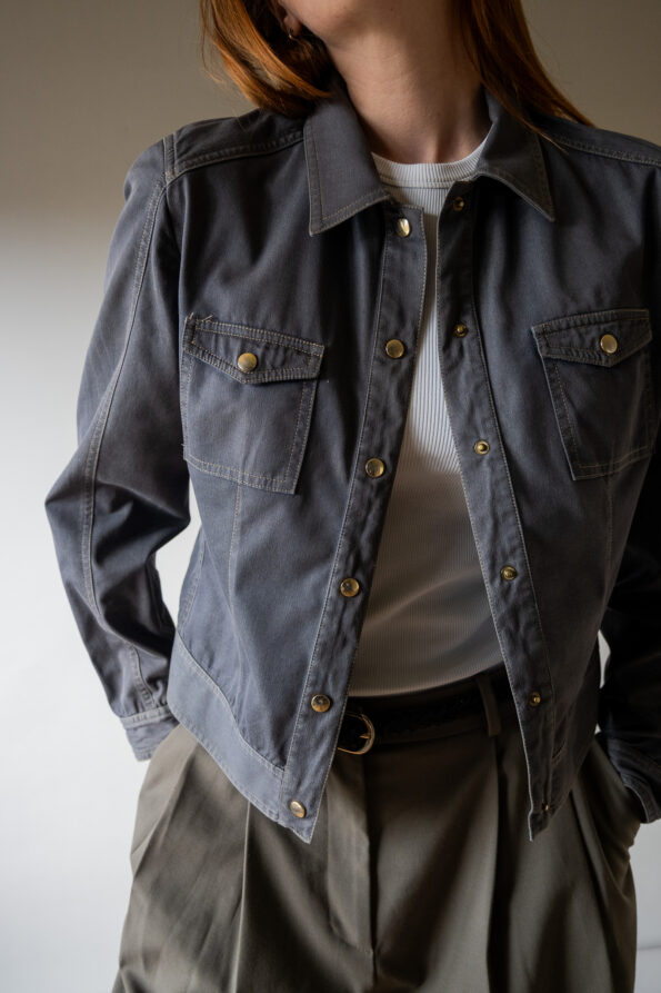 The washed grey denim jacket - Size up to 38 - Image 5