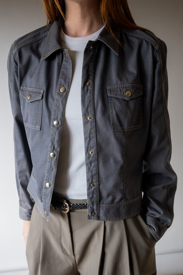The washed grey denim jacket - Size up to 38