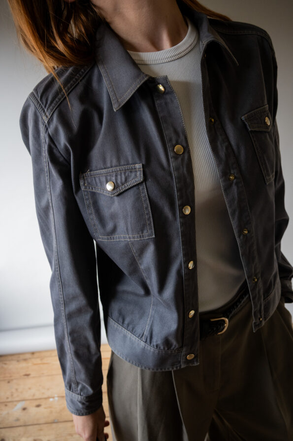 The washed grey denim jacket - Size up to 38 - Image 4