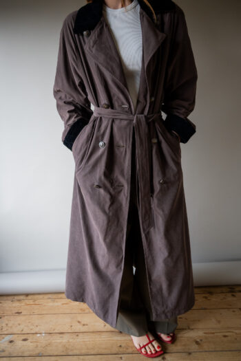 The deep brown trench with removable lining - Size up to 40