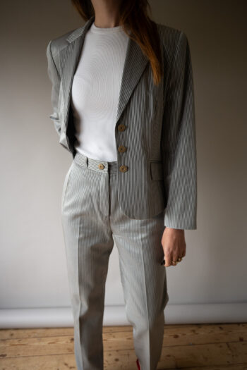 The grey striped suit - Size up to 36