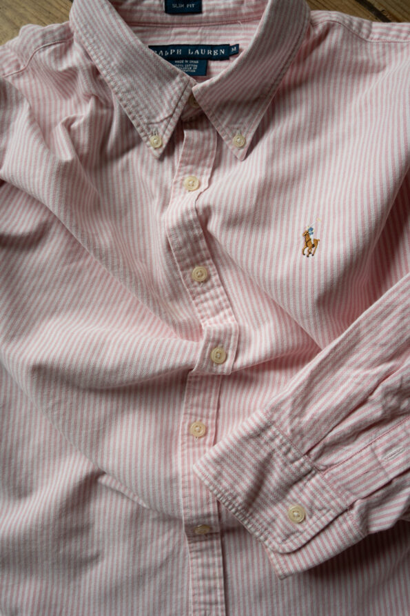 The 100% cotton white and pink Ralph Lauren shirt - Size up to 40 - Image 2