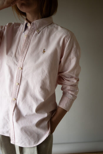 The 100% cotton white and pink Ralph Lauren shirt - Size up to 40
