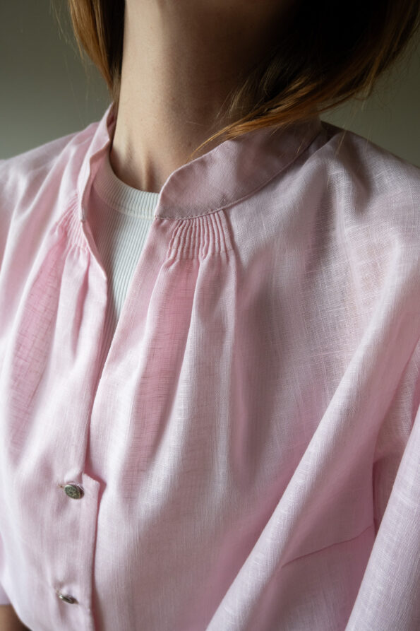 The full sleeve pastel pink 3/4 sleeve blouse - Size up to L - Image 3