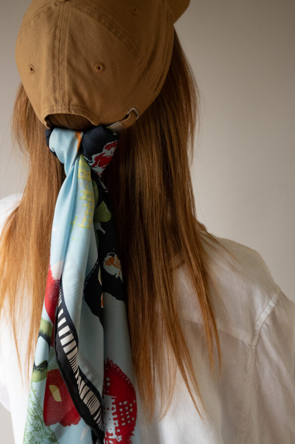The 100% silk colorful scarf - Image 2