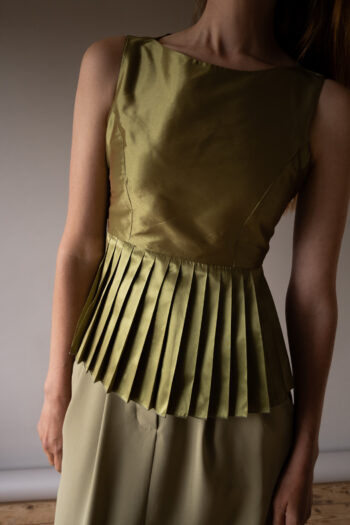 The taffeta pleated top - Size up to S