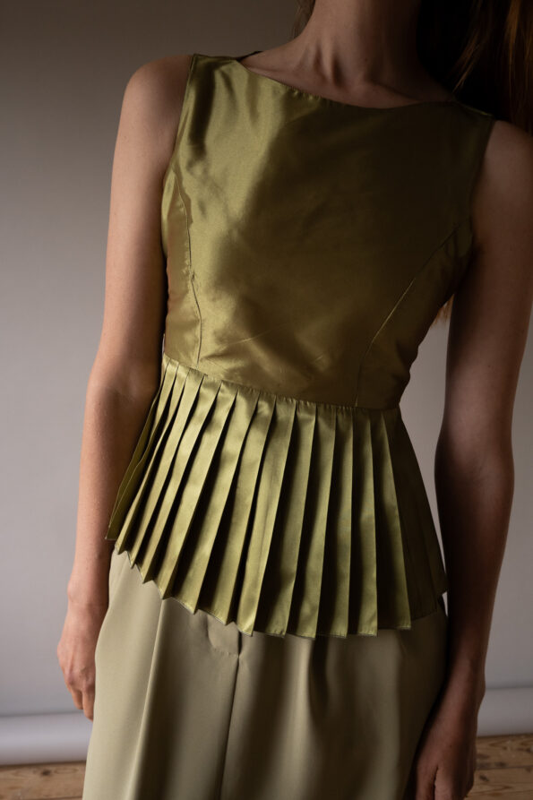 The taffeta pleated top - Size up to S