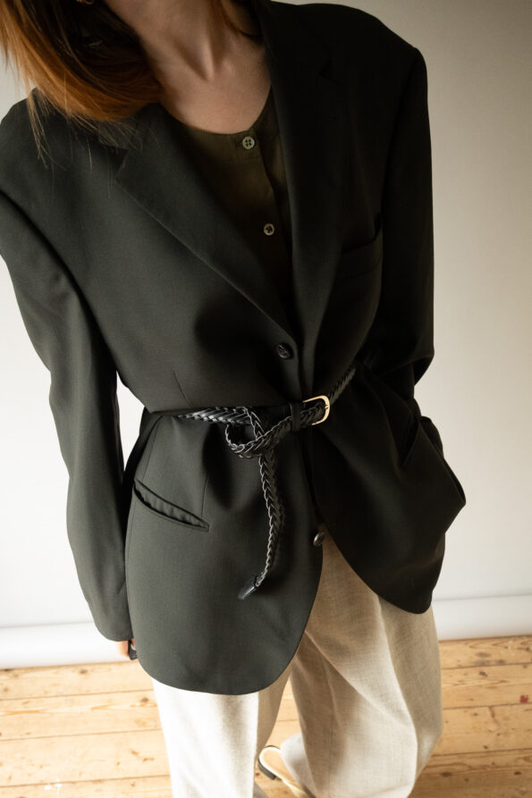 The deep green wool blazer - Size up to 40