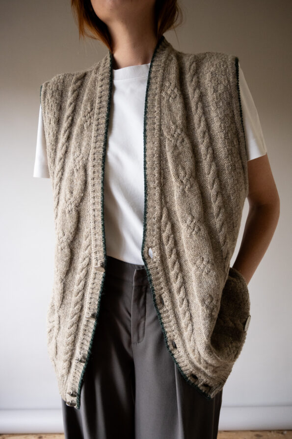 The cable knitted wool Spencer - Size up to XL - Image 4