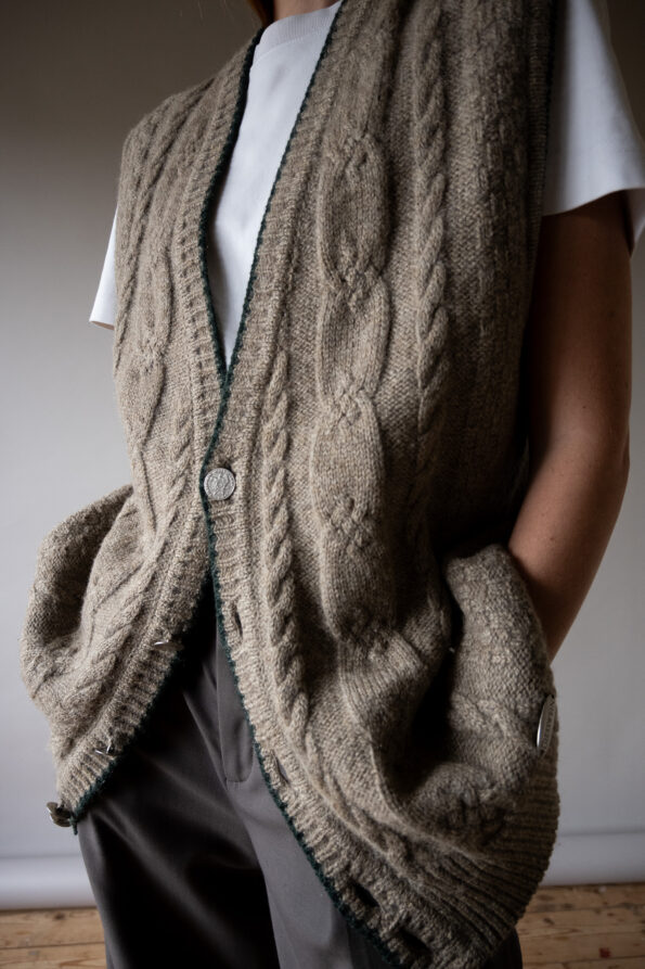 The cable knitted wool Spencer - Size up to XL - Image 5