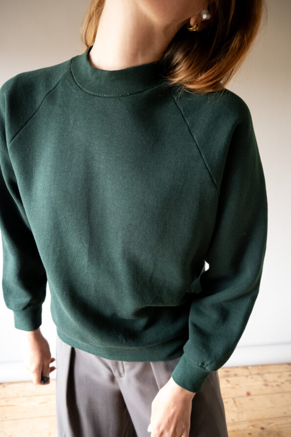 The vintage deep bottle green sweat - Size up to L - Image 2