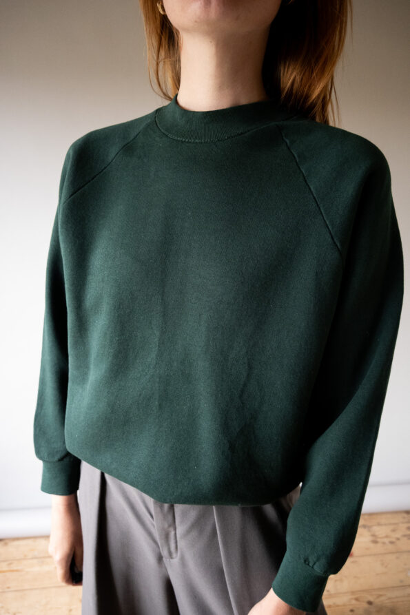 The vintage deep bottle green sweat - Size up to L