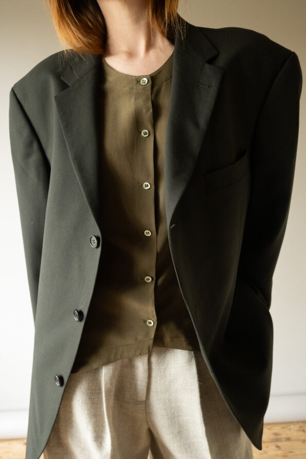 The deep green wool blazer - Size up to 40 - Image 5