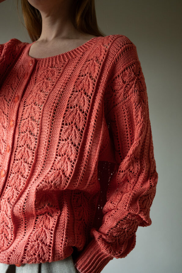 The cotton coral ajour cardigan - Size up to L - Image 2