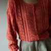 The cotton coral ajour cardigan - Size up to L