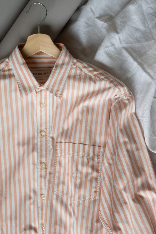 The cotton pink striped shirt - Size up to 38