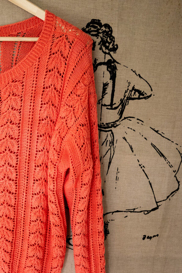 The cotton coral ajour cardigan - Size up to L - Image 3
