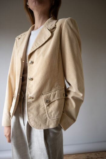 The corduroy MAXMARA blazer in cream - Size up to M