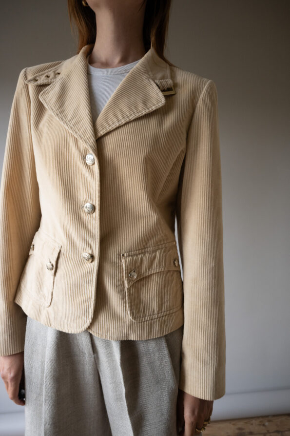 The corduroy MAXMARA blazer in cream - Size up to M - Image 6