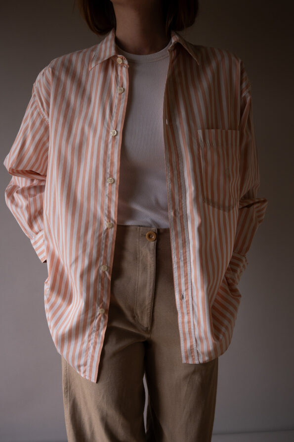 The cotton pink striped shirt - Size up to 38 - Image 5