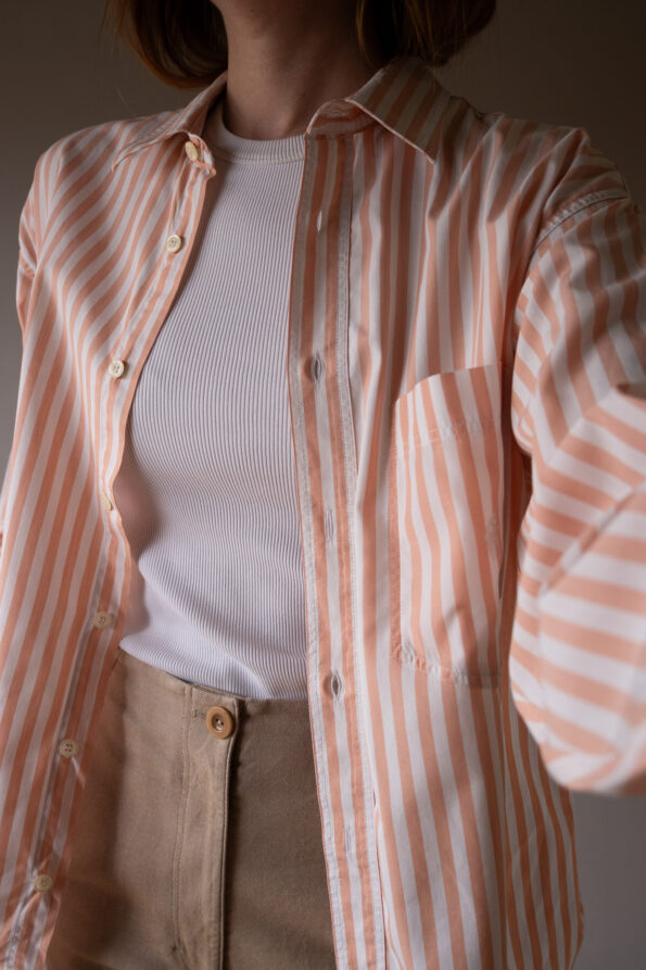 The cotton pink striped shirt - Size up to 38 - Image 3