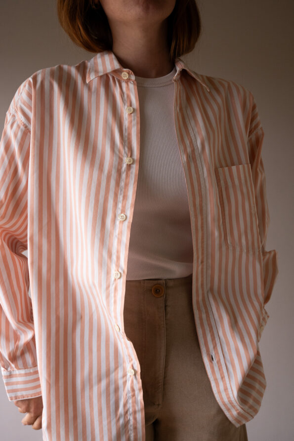 The cotton pink striped shirt - Size up to 38 - Image 7