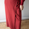 The brique red overlap skirt in linen blend - Size up to 38 - Image 5