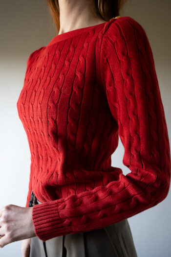 The 100% cotton cable knit by RALPH LAUREN - Size up to 36