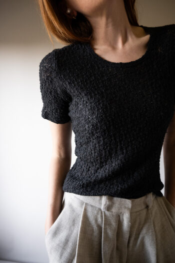 The flower lace stretchy top - Size up to 34