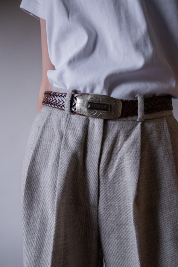 The big buckle leather belt - One size