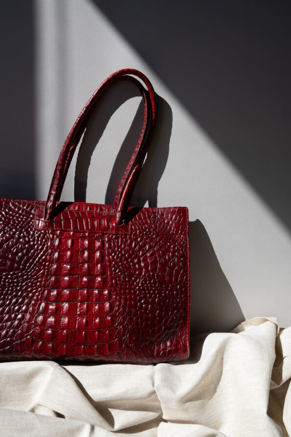 The red croc handbag