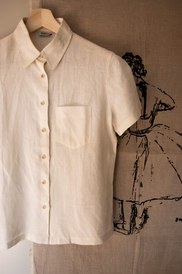 The 100% linen off white top by MARELLA - Size up to 36 - Image 8