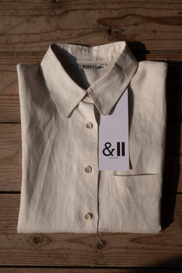 The 100% linen off white top by MARELLA - Size up to 36 - Image 2