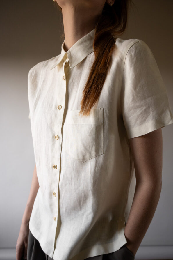 The 100% linen off white top by MARELLA - Size up to 36 - Image 3